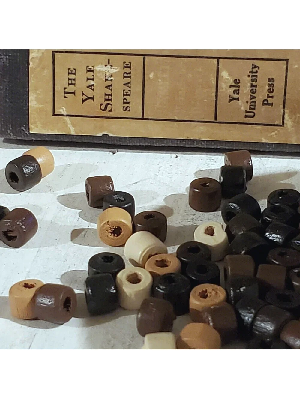 Bulk Lot Sustainable Round Heishi Wood Beads 5x4mm Brown Black Tan White 100 pcs